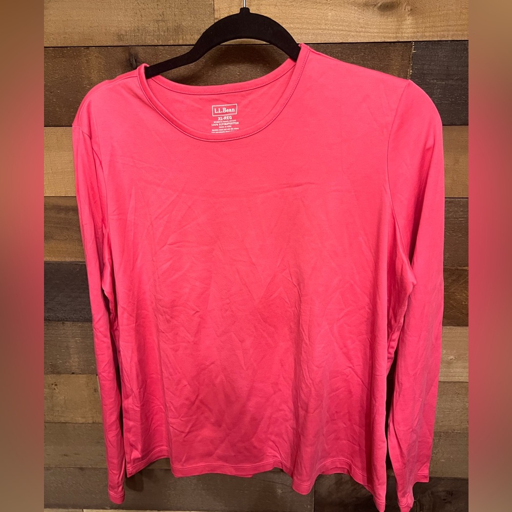L.L.Bean woman’s pink long sleeve top XL